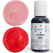 Краситель пищевой AmeriColor Coral Red (коралловый красный), 21 гр.