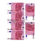 500 Евро №1, вафельный лист А4
