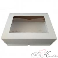 Коробка для торта с окном Цифра 30х40х12 см