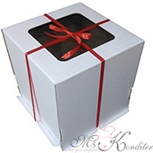 Коробка для торта с окном Гофрокартон, 30х30х30 см.