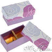 Коробка подарочная для конфет 8 х 4 х 3,5 см, фиолетовая.
