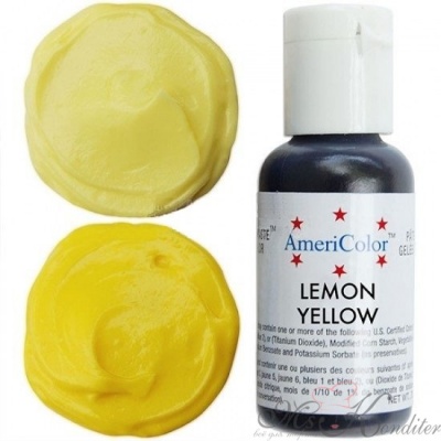 Краситель пищевой AmeriColor Lemon Yellow (лимонно-желтый), 21 гр.