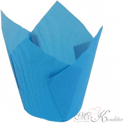 Форма бумажная "Тюльпан" 5 х 8 см, голубой, 1 шт
