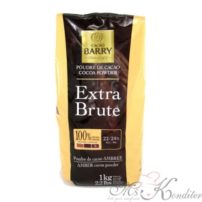 Какао-порошок алкализованный 22-24% Exta Brute Barry Callebaut, 200 гр.