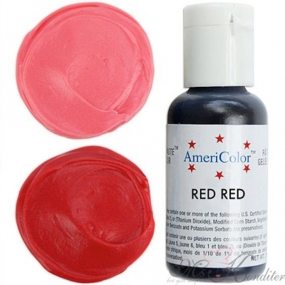 Краситель пищевой AmeriColor Red Red (ярко-красный), 21 гр.