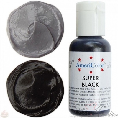 Краситель пищевой AmeriColor Super Black (супер черный), 21 гр.