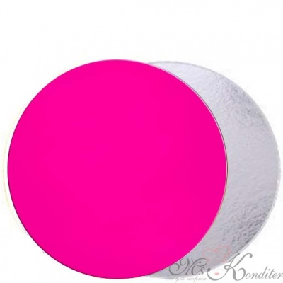 Подложка розовая/белая усиленная 3 мм d 22 см