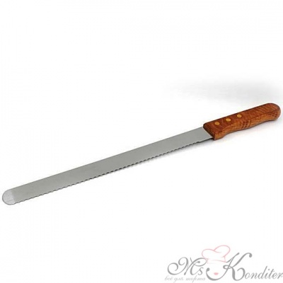 Нож-пила для бисквита Волна, лезвие 25х2,5 см