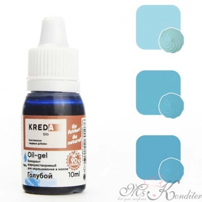 Краситель жирорастворимый Kreda Oil-gel 07 голубой 10 мл