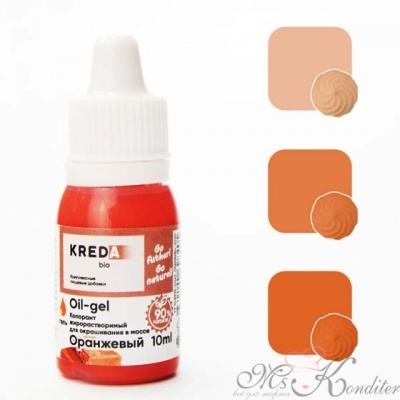 Краситель жирорастворимый Kreda Oil-gel 03 оранжевый 10 мл