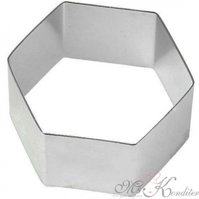 Форма-резак шестиугольник 19 см, h 8 см.