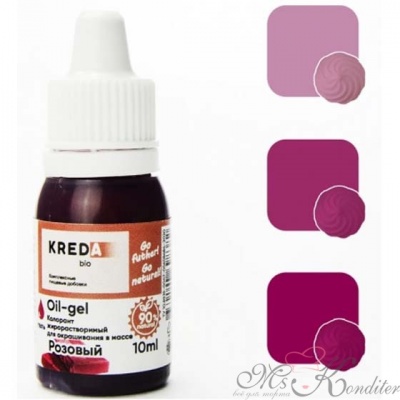 Краситель жирорастворимый Kreda Oil-gel 01 розовый 10 мл
