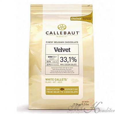 Белый бельгийский шоколад VELVET 33,1% Barry Callebaut 0,5 кг
