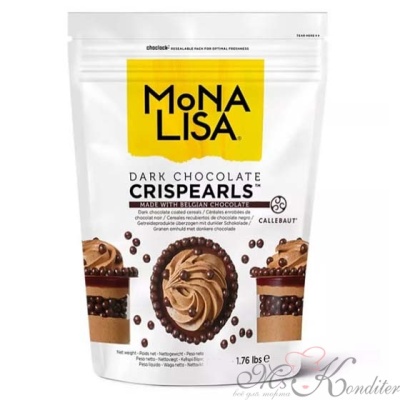 Хрустящие жемчужины тёмный шоколад Crispearls Mona Lisa Callebaut 50 гр